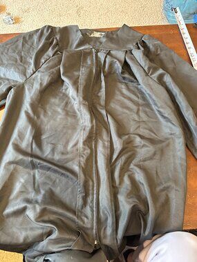 Balfour Graduation Gown Black 5' 5" person, 45" length, Excellent Used Condition